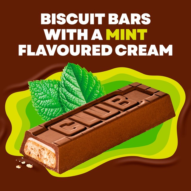 McVitie's Club mint biscuit bars 7 pack, imported from the UK