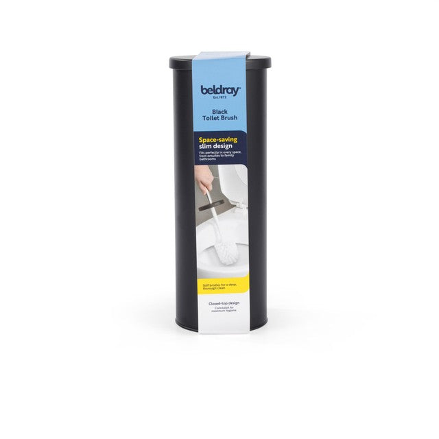 Beldray round metal toilet brush black (British brand)