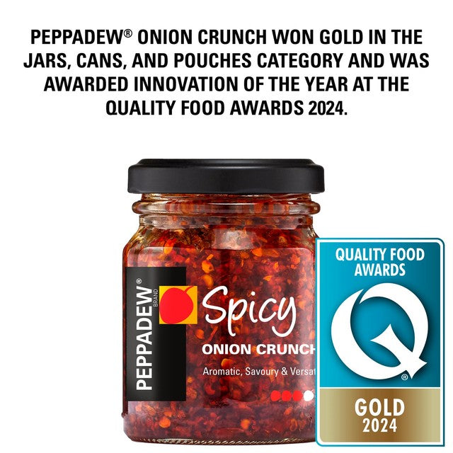Peppadew Spicy Onion Crunch 130g jar, imported from the UK