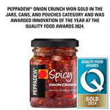 Peppadew Spicy Onion Crunch 130g jar, imported from the UK