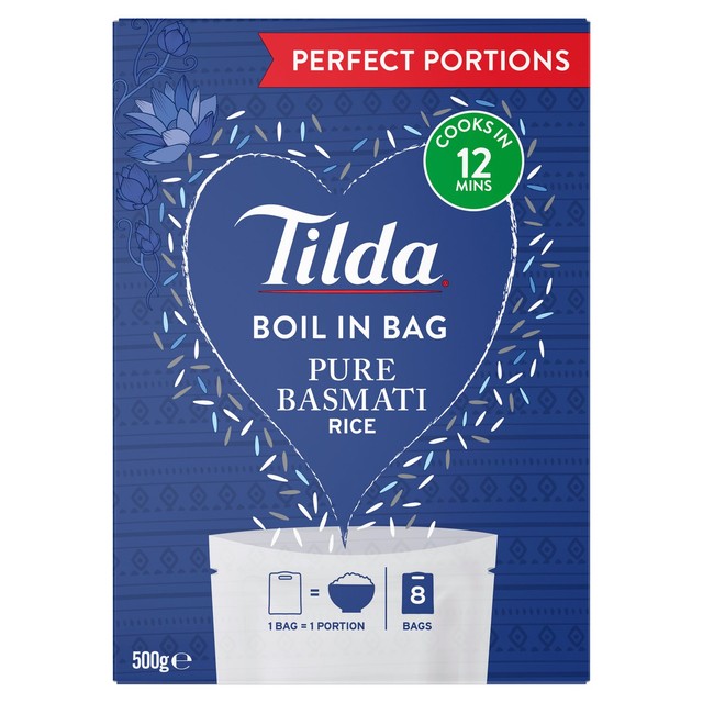Tilda Pure Basmati Rice boil in bag 500g (British brand)