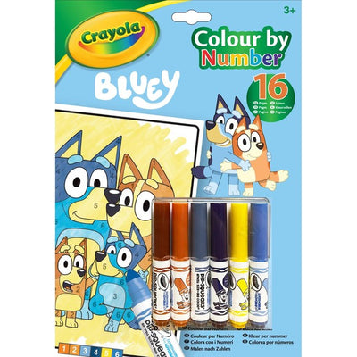 Crayola Colour By Numbers Bluey Malbuch mit abwaschbaren Stiften