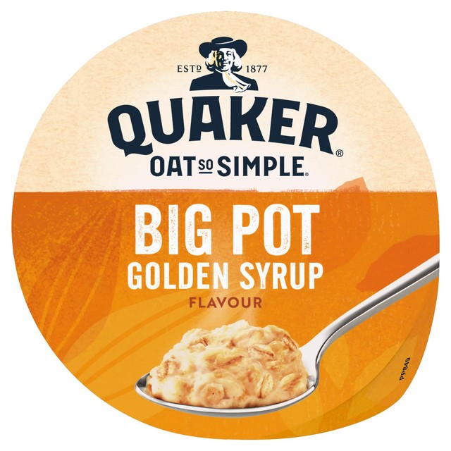 Quaker golden syrup porridge pot cereal 76g, imported from the UK
