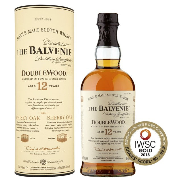 Balvenie DoubleWood 12 Year Old Single Malt Scotch Whisky 70cl - British product