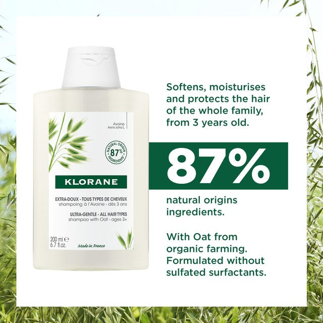Klorane Softening Shampoo with Oat Milk 200ml, UK version