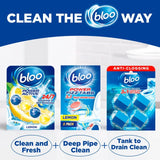 Bloo 3in1 in-cistern toilet blocks blue water ocean scent - British product