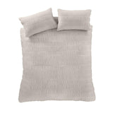 Catherine Lansfield Seersucker Natural King Duvet Set - British product