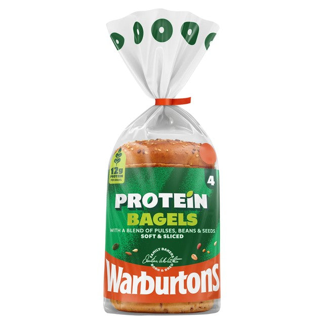 Warburtons protein bagels 4 pack (British brand)