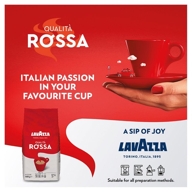 Lavazza Qualita Rossa coffee beans 1kg, UK version