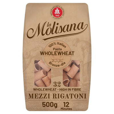 La Molisana Vollkorn Mezzi Halb Rigatoni Nudeln 500g