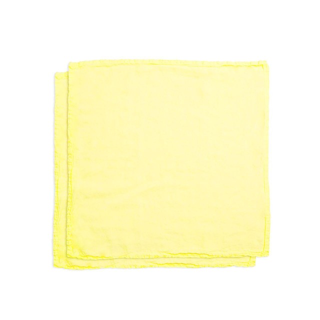 DAYLESFORD ORGANIC Yellow Linen Napkins set of 2 - British product