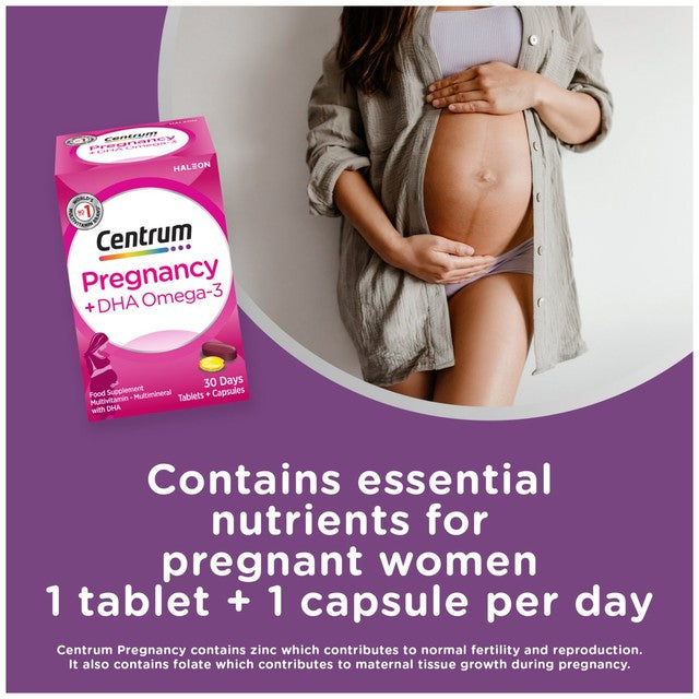 Centrum pregnancy vitamins with DHA Omega 60 pack - British product