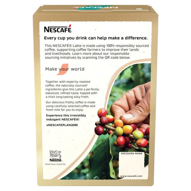 Nescafe Gold Latte instant coffee 7 sachets, imported from the UK