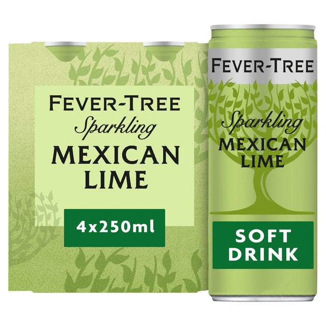 Fever-Tree Sparkling Mexican Lime Soda 4 x 250ml - British product