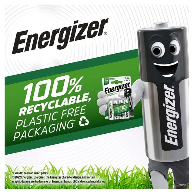 Energizer Power Plus AAA rechargeable batteries 4-pack - British product