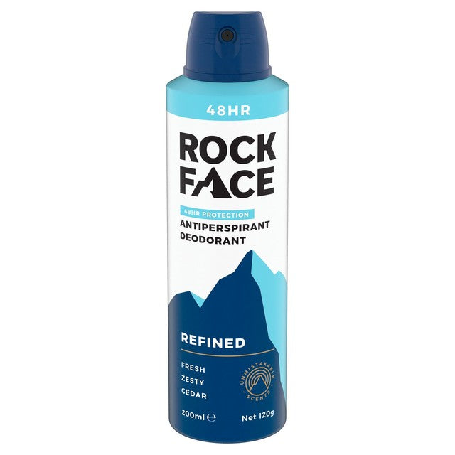 Rock Face Refined antiperspirant deodorant spray 200ml, imported from the UK