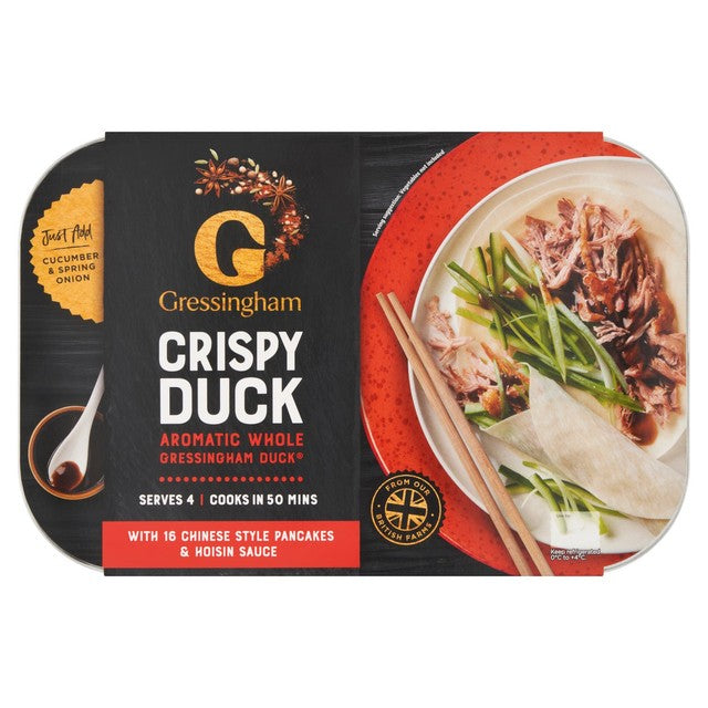 Gressingham Whole Aromatic Crispy Duck & Pancakes 1.2kg, UK version