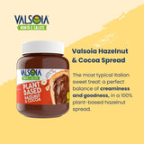 Valsoia dairy-free hazelnut and cocoa chocolate spread 400g (British brand)