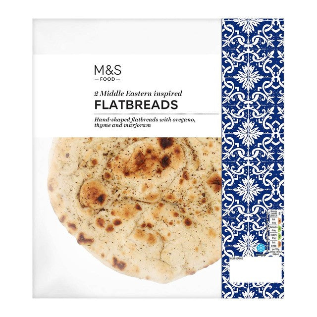 M&S Middle Eastern inspired flatbreads 200g, imported from the UK