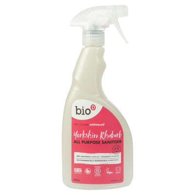Bio-D Yorkshire Rhubarb Spray desinfectante multiusos para superficies, 500 ml
