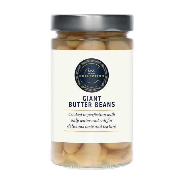 M&S Giant Butter Beans Cooked 437g, imported from the UK