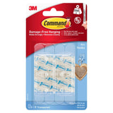 Command Mini Clear Adhesive Hooks with Strips Small - British product