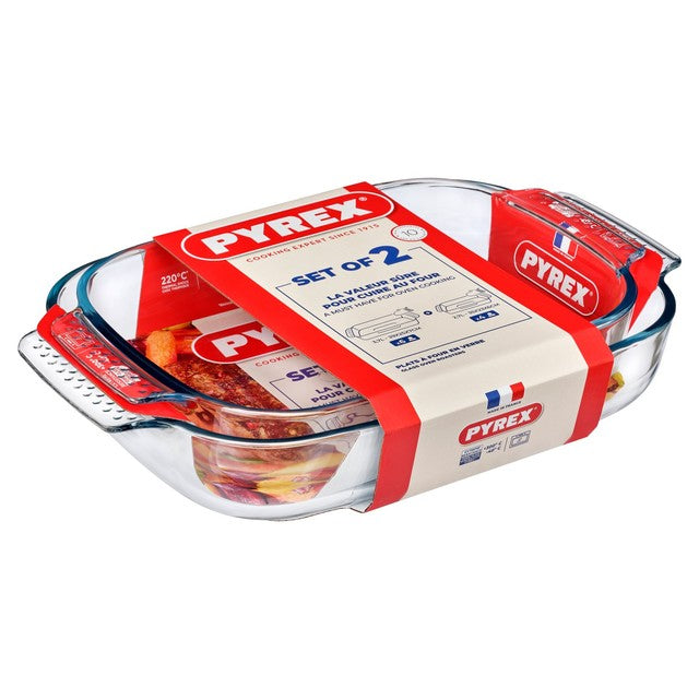 Pyrex Medium Roasting Set 3.7L and 2.7L, imported from the UK