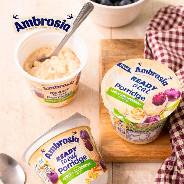 Ambrosia porridge pot apple and blueberry layer 210g - British product