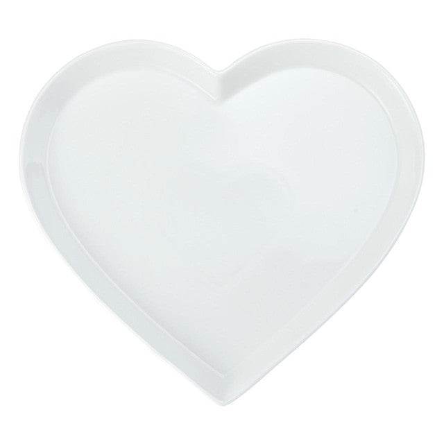 Mikasa chalk porcelain heart serving platter 30cm, imported from the UK
