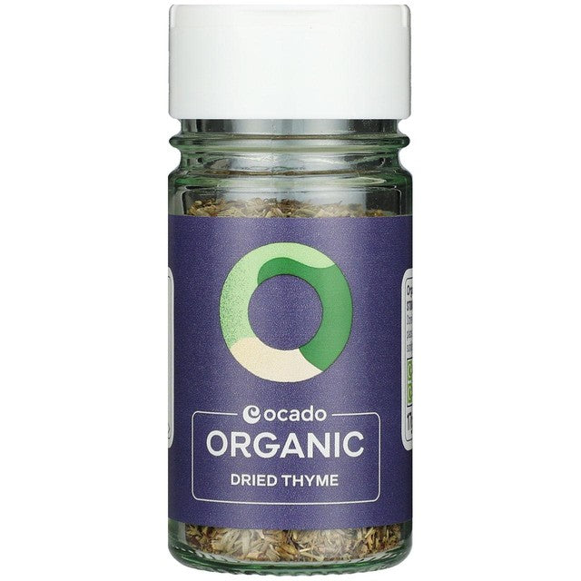 Ocado organic dried thyme 17g, imported from the UK