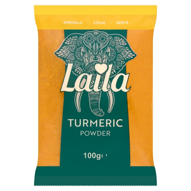 Laila ground turmeric powder 100g bag, UK version