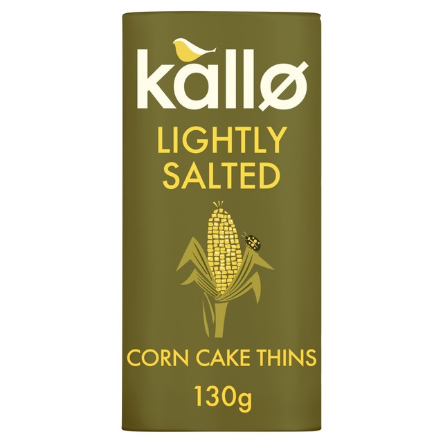 Kallo lightly salted corn cake thins 130g, UK version