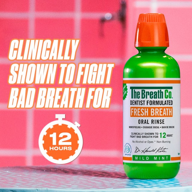 The Breath Co. Alcohol Free Mild Mint Mouthwash 500ml (British brand)