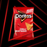 Doritos Chilli Heatwave tortilla chips 180g, imported from the UK