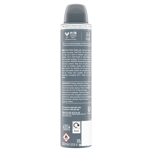 Dove Men+Care Sport Fresh Antiperspirant Spray 200ml - British product