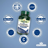 Natures Aid Glucosamine MSM Chondroitin supplement 90 tablets, imported from the UK