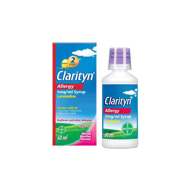 Clarityn Kids Allergy Syrup Mixed Berries 60ml - British product