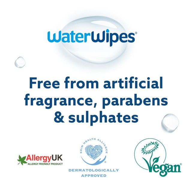 WaterWipes sensitive weaning plastic free baby wipes 720 wipes (British brand)