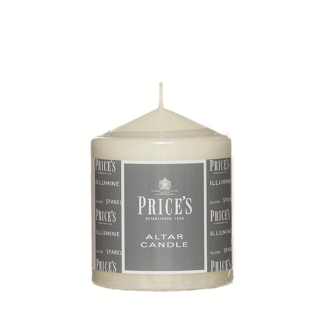 Price's altar candle ivory 100 x 80 mm, imported from the UK
