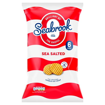 Chips ondulées coupées au sel de mer Seabrook 25g