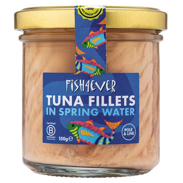 Fish 4 Ever tuna fillets spring water 150g - British product