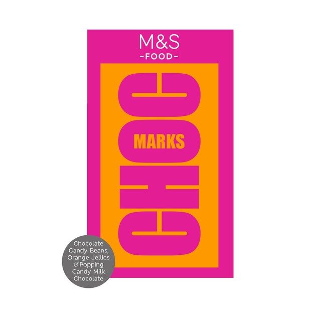 M&S candy beans chocolate bar 180g, imported from the UK