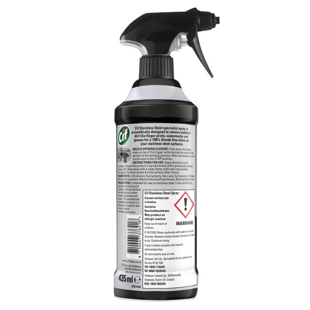 Cif Stainless Steel Cleaner Spray 435ml - British product