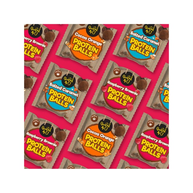 Good4U protein balls raspberry brownie 3 x 40g, UK version