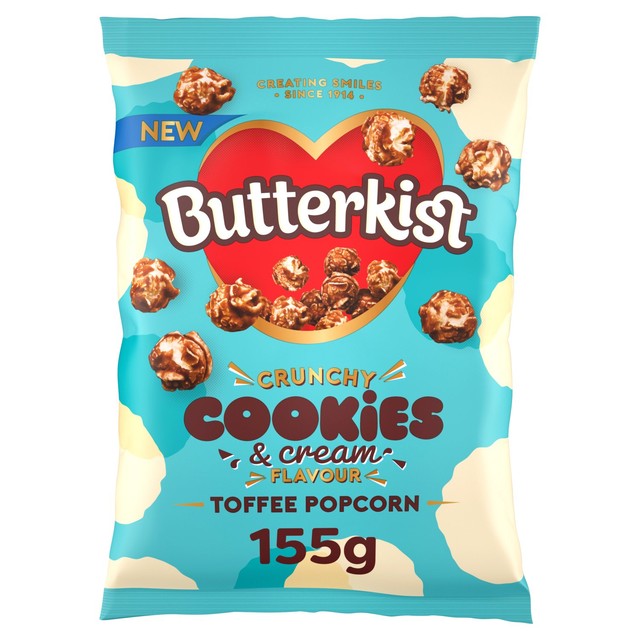 Butterkist popcorn cookies and cream toffee (British brand)