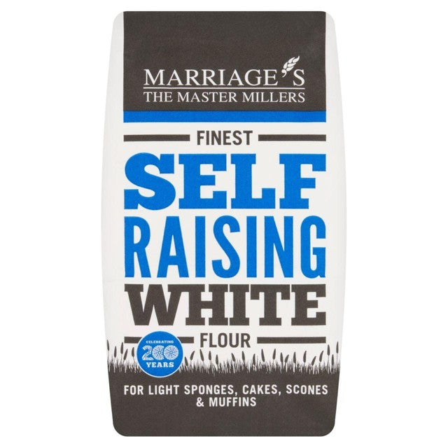 Marriage's Self Raising Flour 1.5kg bag, imported from the UK