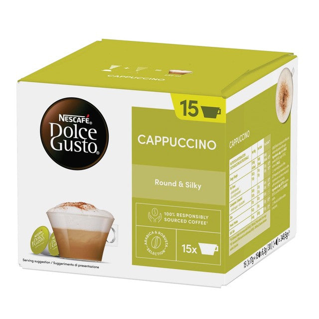 Dolce Gusto cappuccino coffee capsules 15 pack - British product