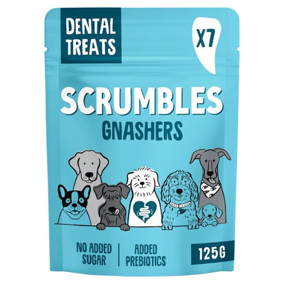 M&S Scrumbles Gnashers Daily Dental Sticks - Dog Dental Treats 125g- Buy online at McGrocer