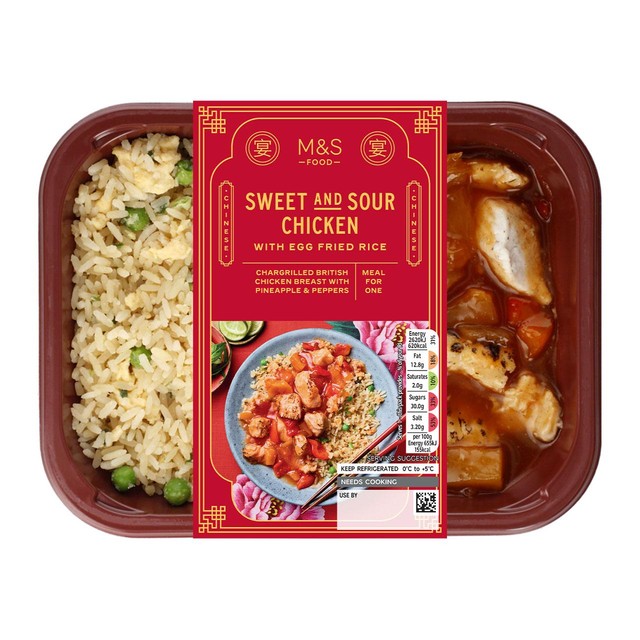 M&S Cantonese Chicken with Fried Rice 400g, imported from the UK