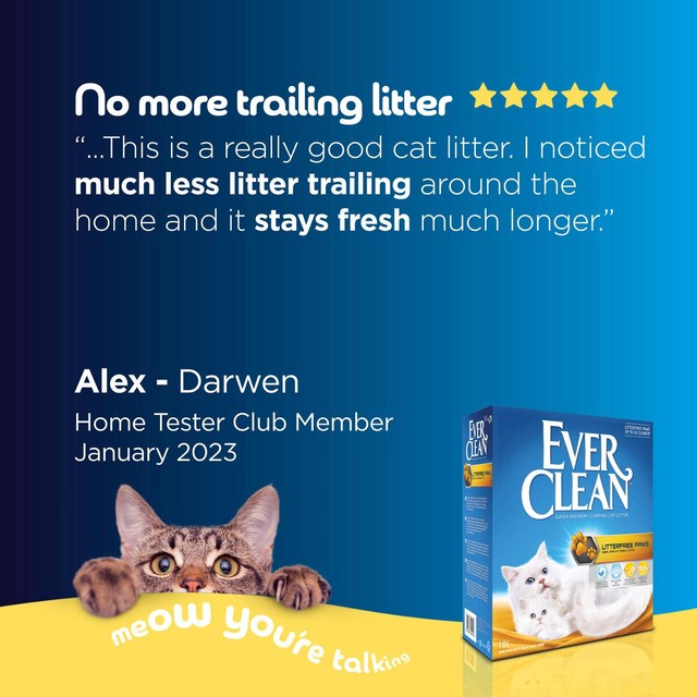 Ever Clean Litterfree Paws cat litter 10L - British product